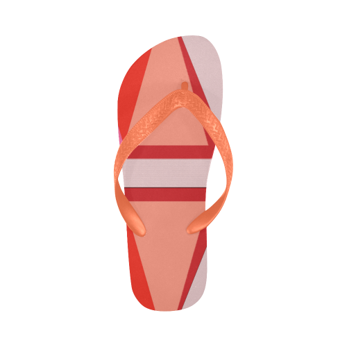 Shades of Red Patchwork Flip Flops for Men/Women (Model 040)