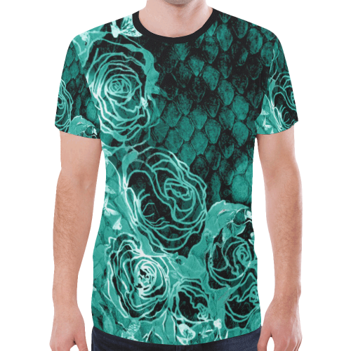 flowers 11 New All Over Print T-shirt for Men/Large Size (Model T45)