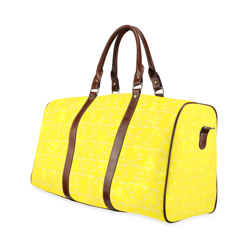 Yellow Pop Art by Nico Bielow Waterproof Travel Bag/Large (Model 1639)