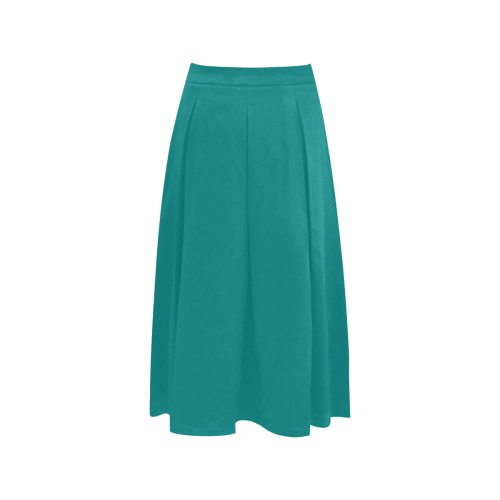 color teal Aoede Crepe Skirt (Model D16)