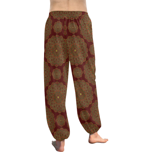 Mandala Patterned Red Women's All Over Print Harem Pants (Model L18)