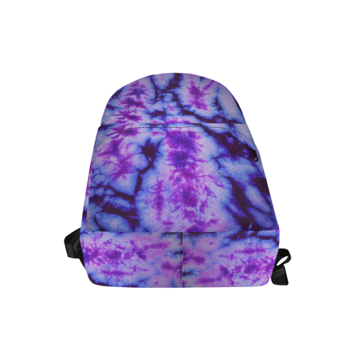 tie dye in shades of blue and purple Unisex Classic Backpack (Model 1673)