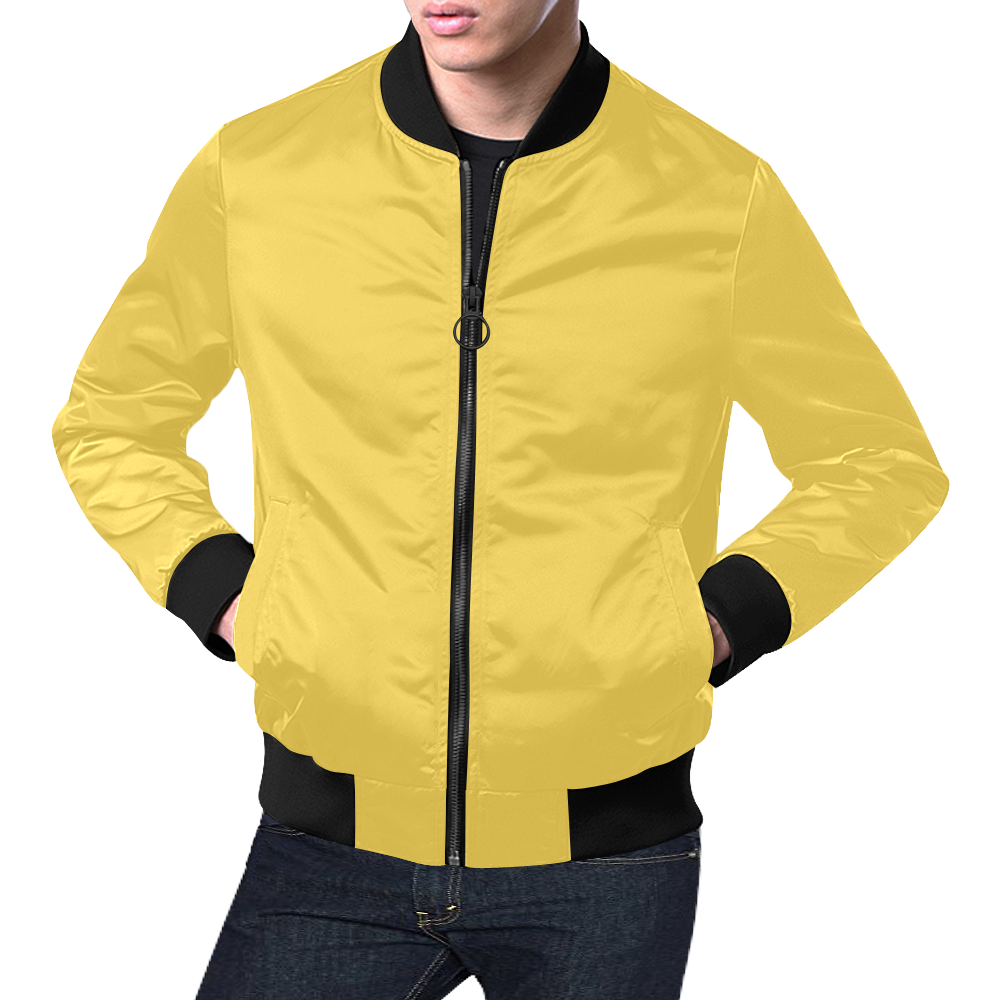 mustard yellow bomber jacket
