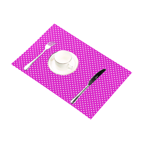 Pink polka dots Placemat 12’’ x 18’’ (Set of 4)