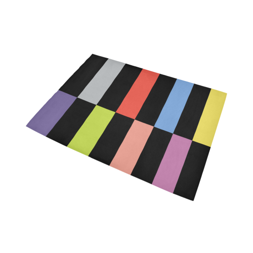 Colorful Stripes Area Rug7'x5'