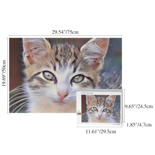 Impressive Animal -Lovely Baby  Cat 2 by JamColors 1000-Piece Wooden Photo Puzzles