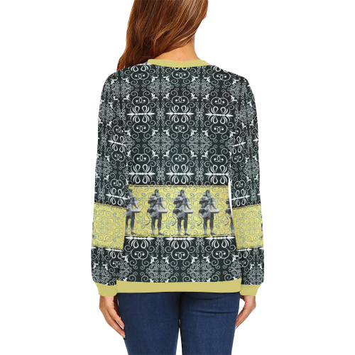 Gilgamesh All Over Print Crewneck Sweatshirt for Women (Model H18)
