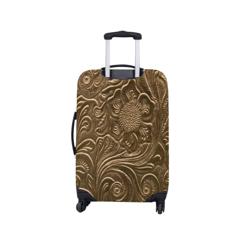 Embossed Gold Flowers Luggage Cover/Small 18"-21"