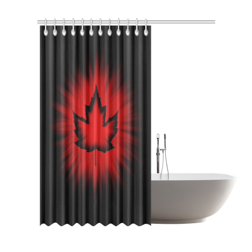 Canada Maple Leaf Shower Curtains Cool Black Shower Curtain 72"x84"