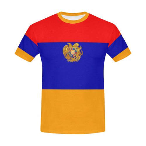 Armenian Flag  Հայաստանի դրոշակը All Over Print T-Shirt for Men/Large Size (USA Size) Model T40)