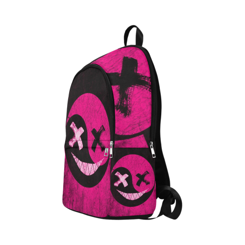 Woke Rave Smiley Hot Pink Festival Fabric Backpack for Adult (Model 1659)
