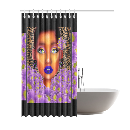ipurpleFlower Shower Curtain 69"x84"