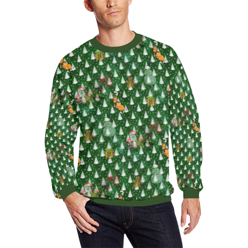 Christmas by Nico Bielow Men's Oversized Fleece Crew Sweatshirt (Model H18)