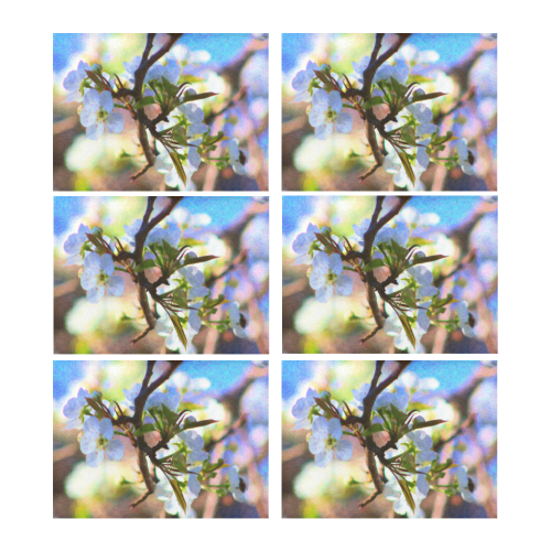 Pear Tree Blossoms Placemat 14’’ x 19’’ (Six Pieces)