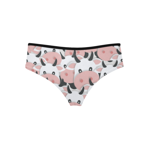 Herd of Cartoon Cows Women's Hipster Panties (Model L33)