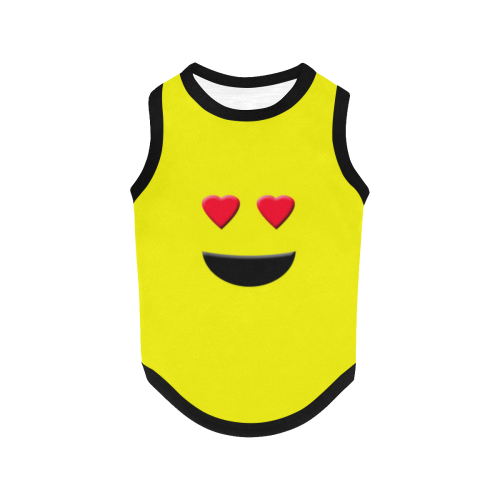 Emoticon Heart Smiley All Over Print Pet Tank Top