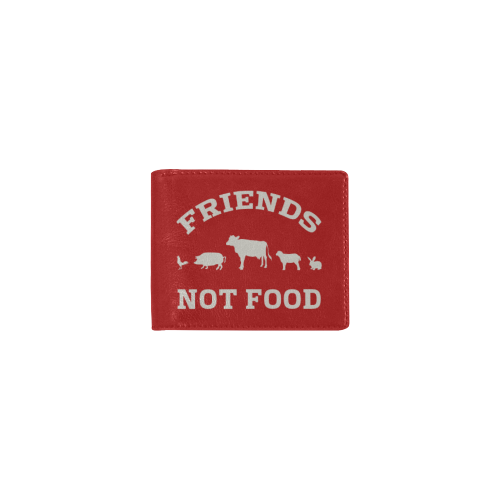Friends Not Food (Go Vegan) Mini Bifold Wallet (Model 1674)