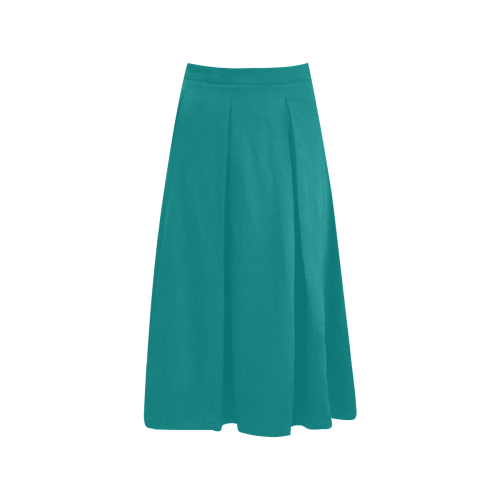 color teal Aoede Crepe Skirt (Model D16)