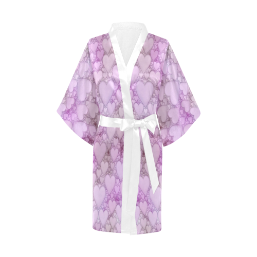Hearts and Hearts B by JamColors Kimono Robe