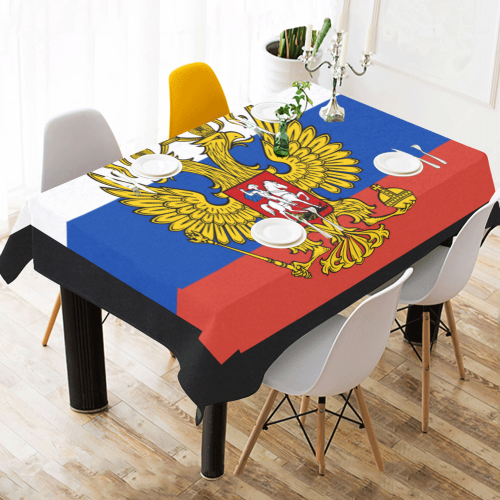RUSSIA Cotton Linen Tablecloth 60" x 90"