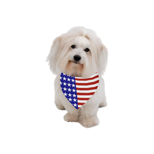 USA Patriotic Stars & Stripes Pet Dog Bandana/Large Size