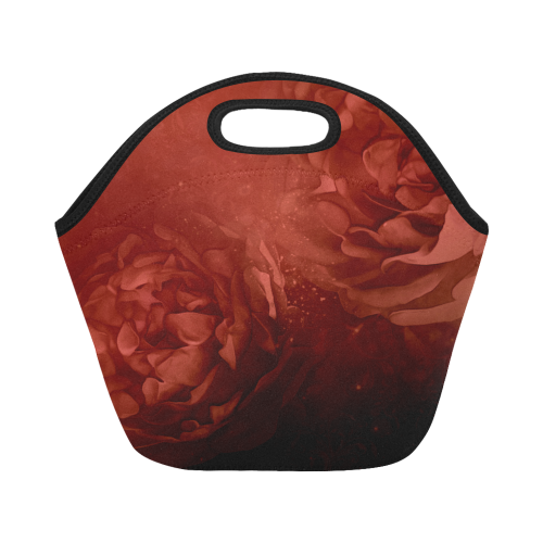 Wonderful red flowers Neoprene Lunch Bag/Small (Model 1669)