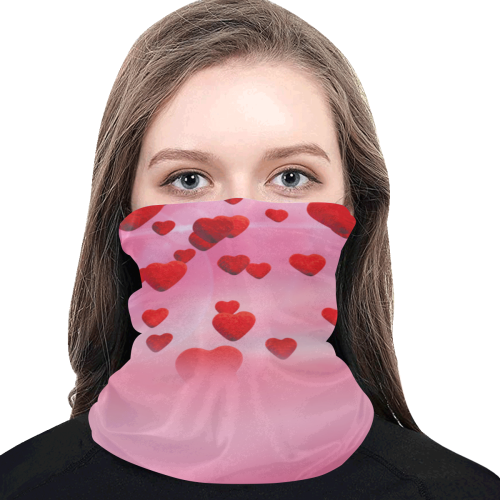 lovely romantic sky heart pattern for valentines day, mothers day, birthday, marriage - face mask Multifunctional Dust-Proof Headwear (Pack of 10)