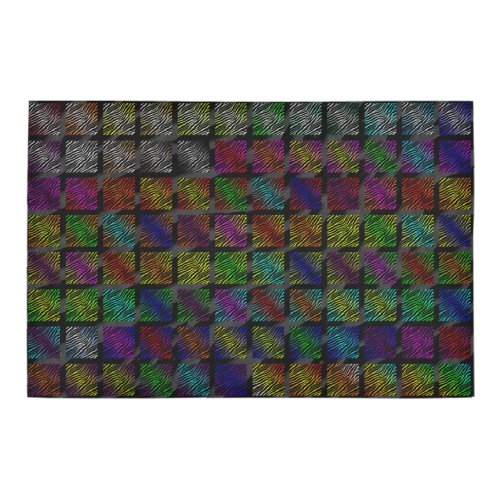 Ripped SpaceTime Stripes Collection Azalea Doormat 24" x 16" (Sponge Material)
