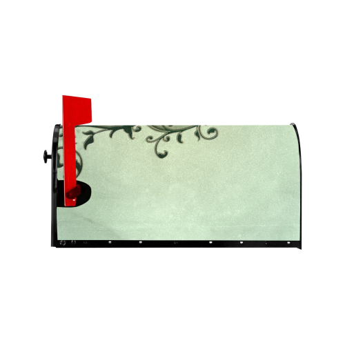 Wonderful flowers, soft green colors Mailbox Cover