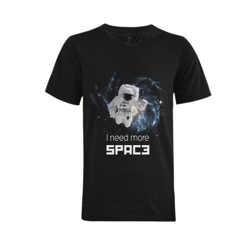 Astronaut in Space Men's V-Neck T-shirt  Big Size(USA Size) (Model T10)