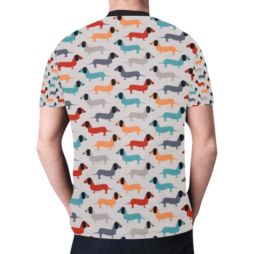 dog pattern New All Over Print T-shirt for Men/Large Size (Model T45)