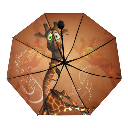 Funny, cute giraffe Anti-UV Foldable Umbrella (Underside Printing) (U07)