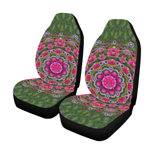 fantasy floral wreath in the green summer  leaves Car Seat Covers (Set of 2)