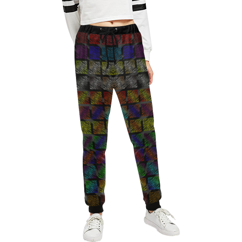 Ripped SpaceTime Stripes Collection Unisex All Over Print Sweatpants (Model L11)