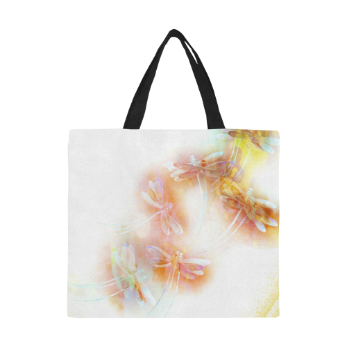 Watercolor dragonflies All Over Print Canvas Tote Bag/Large (Model 1699)