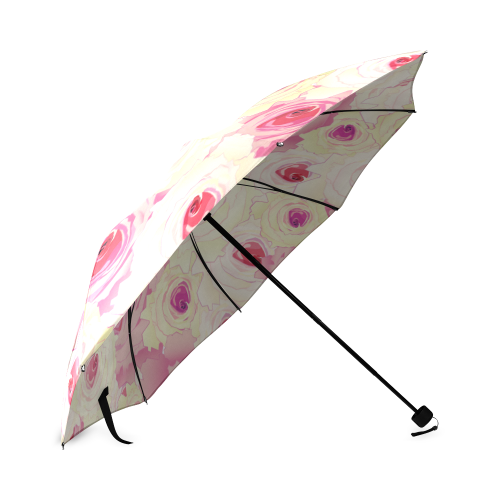 Pink and Yellow Tea Roses Foldable Umbrella (Model U01)