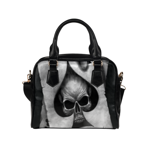 Awesome Ace of Skulls Casino Darkstar Shoulder Handbag (Model 1634)
