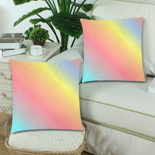 Tropical Blend Custom Zippered Pillow Cases 18"x 18" (Twin Sides) (Set of 2)