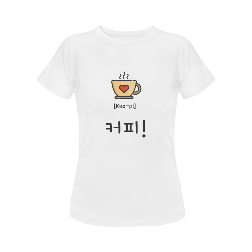 coffeekoreanshirtwomen Women's Classic T-Shirt (Model T17）