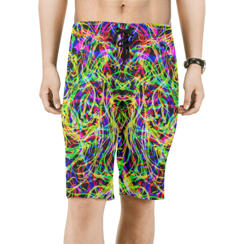 colorful abstract pattern Men's All Over Print Board Shorts (Model L16)