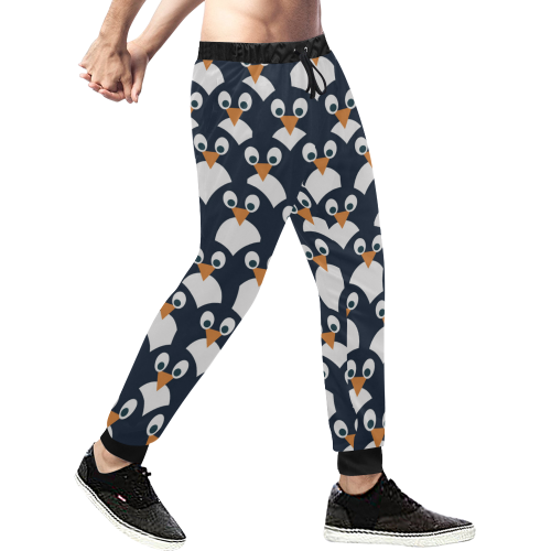 Penguin Pattern Men's All Over Print Sweatpants/Large Size (Model L11)