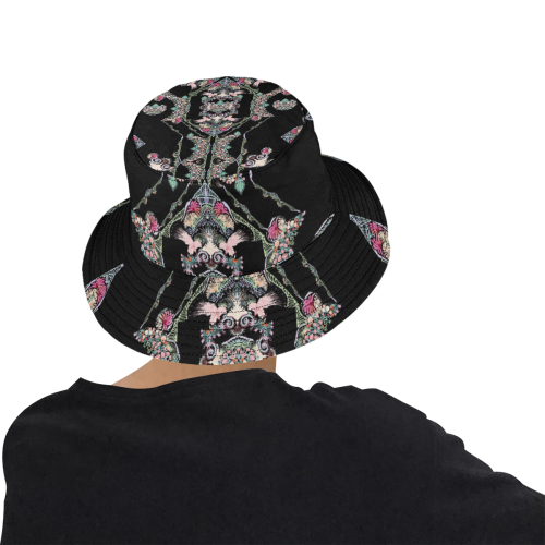 black nature All Over Print Bucket Hat for Men