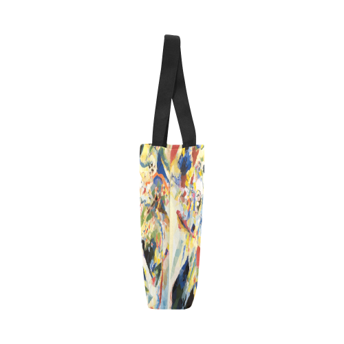 Abstract Geometric Triangles Red Blue Kandinsky Canvas Tote Bag (Model 1657)