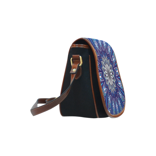 The Connection Blue Saddle Bag/Small (Model 1649)(Flap Customization)