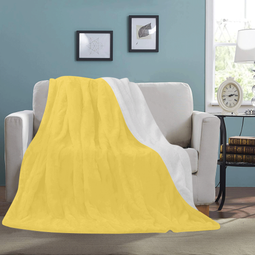 color mustard Ultra-Soft Micro Fleece Blanket 54''x70''