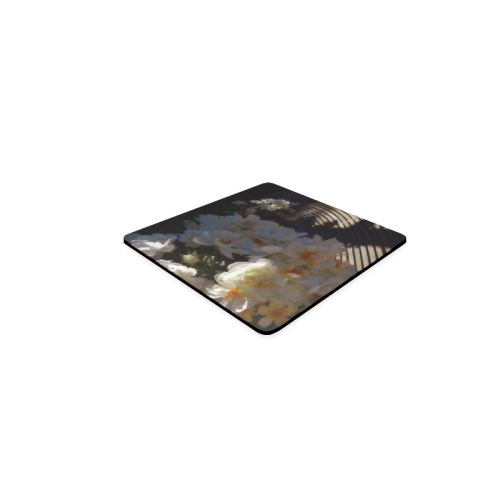 roses in morning light Square Coaster