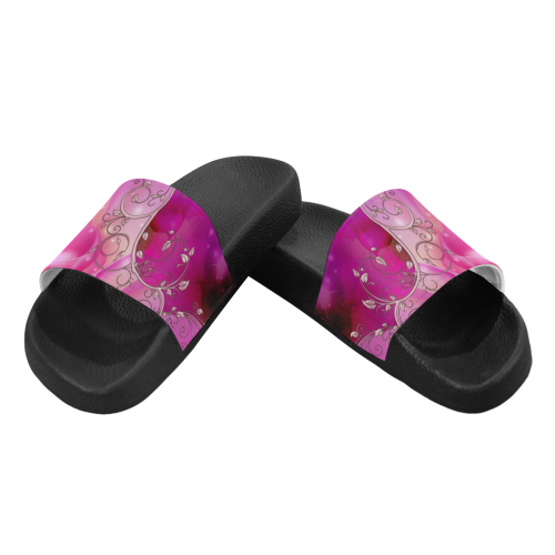Wonderful floral design Women's Slide Sandals (Model 057)