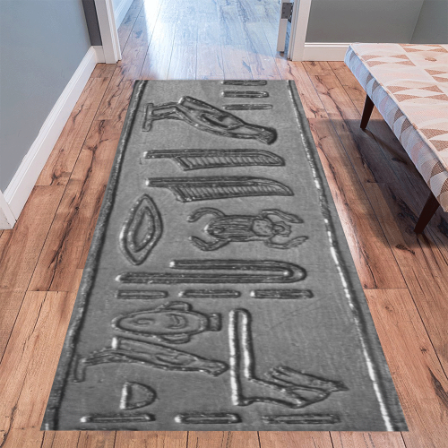 Hieroglyphs20161235c_by_JAMColors Area Rug 9'6''x3'3''
