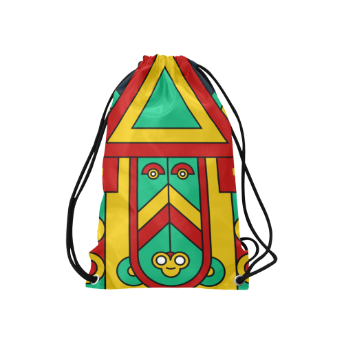 Aztec Spiritual Tribal Small Drawstring Bag Model 1604 (Twin Sides) 11"(W) * 17.7"(H)