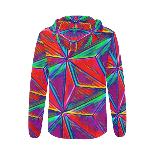 Vivid Life 1A by JamColors All Over Print Full Zip Hoodie for Women (Model H14)